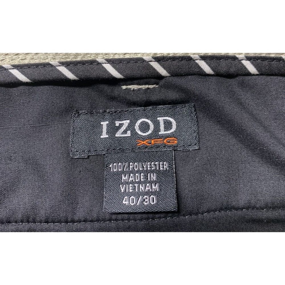 #1450  Izod XFG Mens Size 40x30 Tan Beige Performance Style Casual Pants Golf - Picture 2 of 7